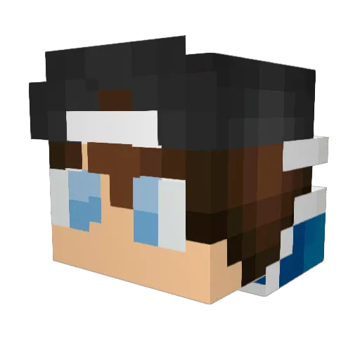 cortrixx Minecraft avatar head, 3D render