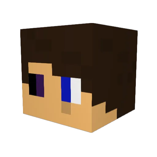 coruptingWolf Minecraft avatar head, 3D render
