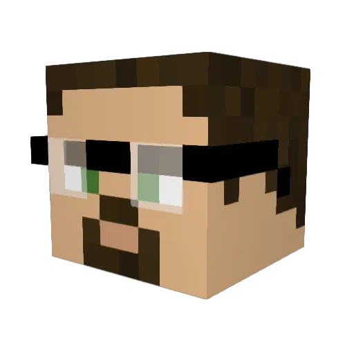 corvettez Minecraft avatar head, 3D render