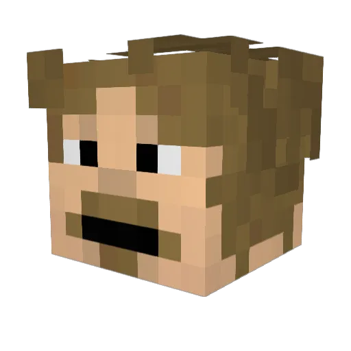 coryman Minecraft avatar head, 3D render