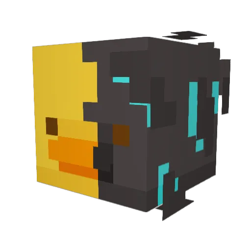 cosechadora Minecraft avatar head, 3D render