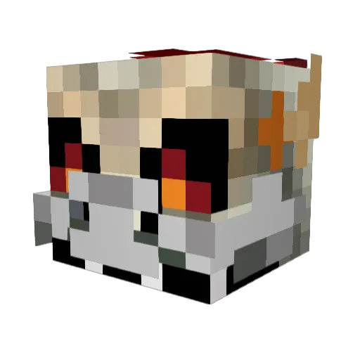 cosmarine Minecraft avatar head, 3D render
