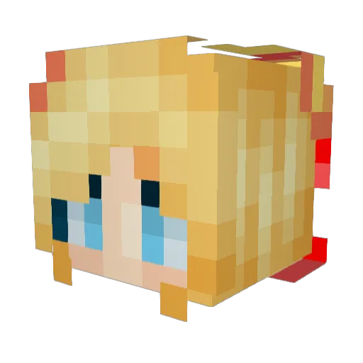 cosmicTWICE Minecraft avatar head, 3D render
