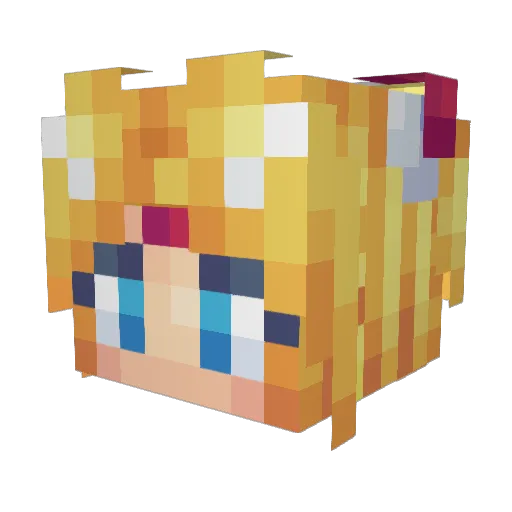 cosmic_flow Minecraft avatar head, 3D render