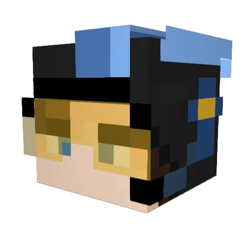 cosmic_rebel_ Minecraft avatar head, 3D render