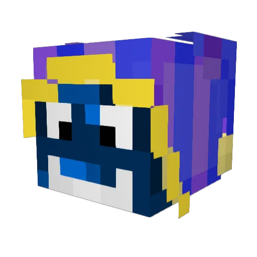 cosmic_roulette Minecraft avatar head, 3D render