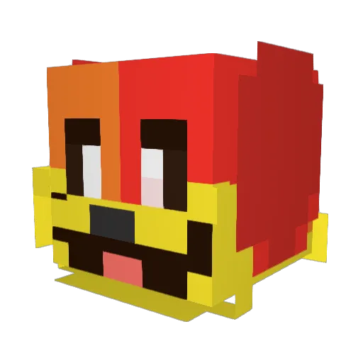 cosmicbolt Minecraft avatar head, 3D render