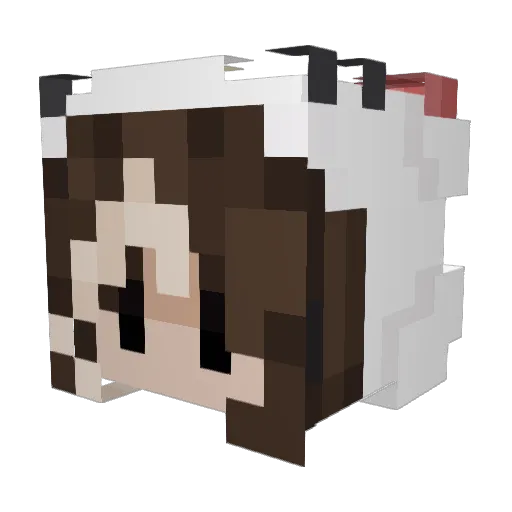 cosmophobic Minecraft avatar head, 3D render