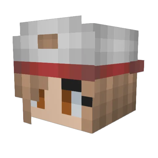 costner Minecraft avatar head, 3D render