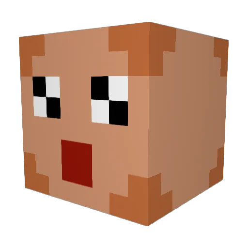 costra_ Minecraft avatar head, 3D render