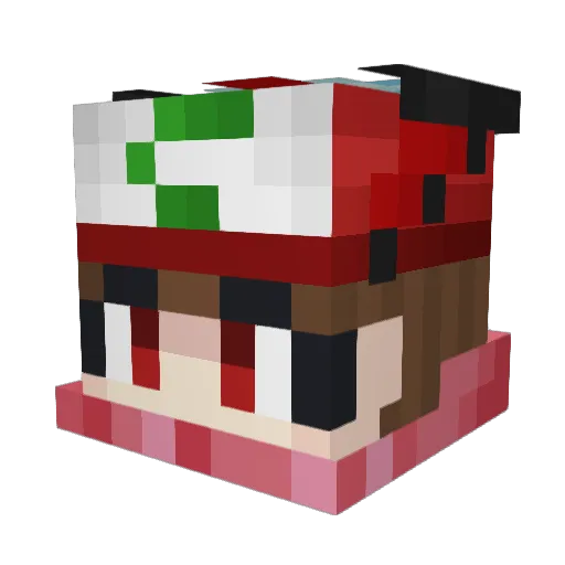 cosy2 Minecraft avatar head, 3D render