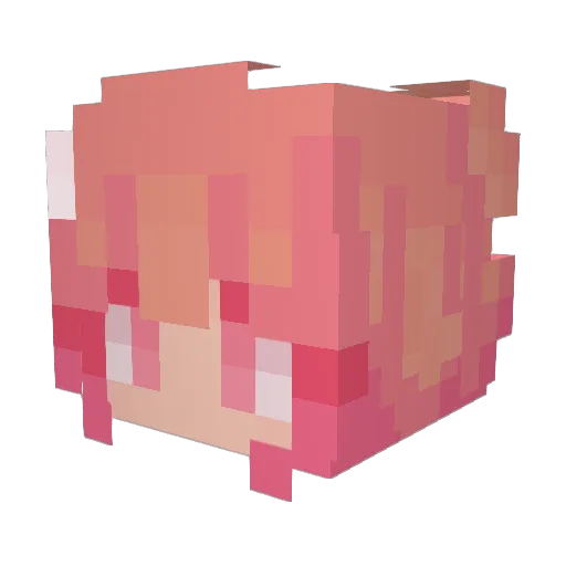 cosystrawberri Minecraft avatar head, 3D render