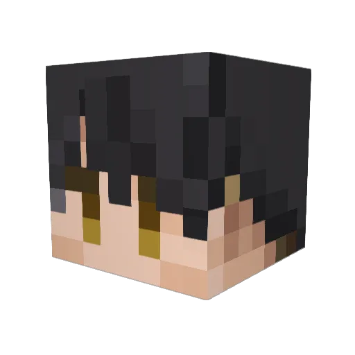 cotokokko Minecraft avatar head, 3D render