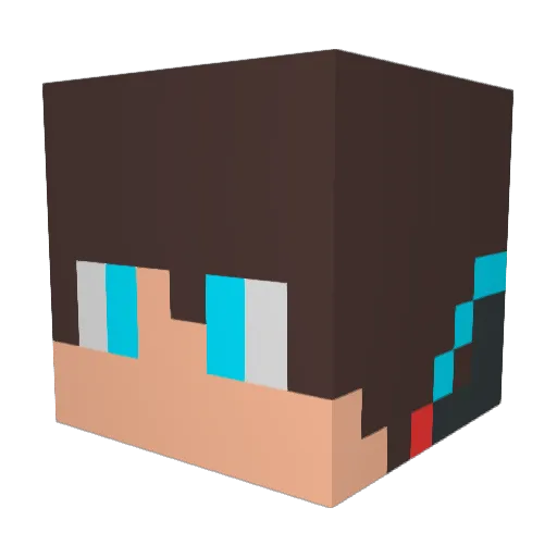 cotton0728 Minecraft avatar head, 3D render