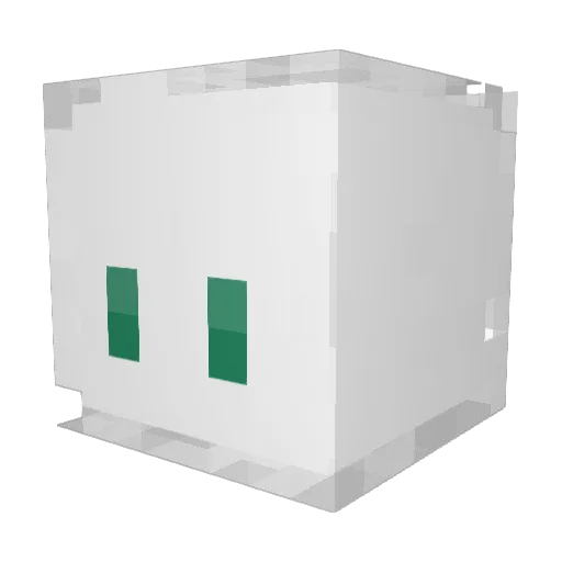 cotton_san Minecraft avatar head, 3D render