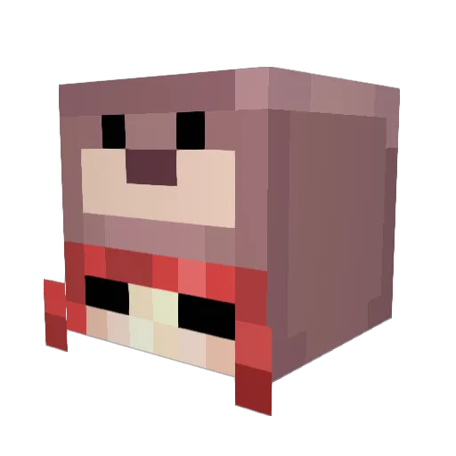 cottoncandygk Minecraft avatar head, 3D render