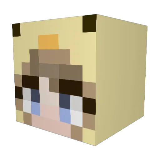 cottoncr Minecraft avatar head, 3D render