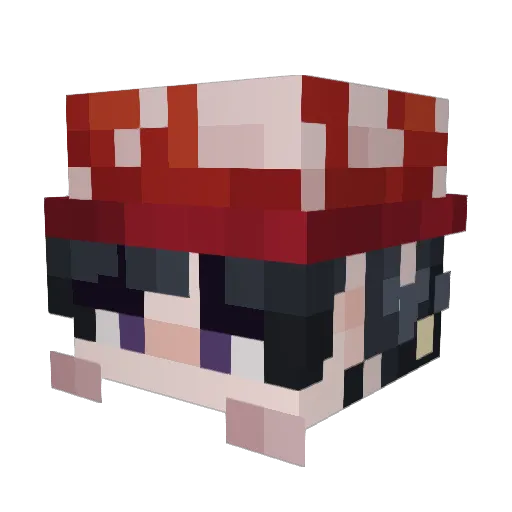 cottonwren Minecraft avatar head, 3D render