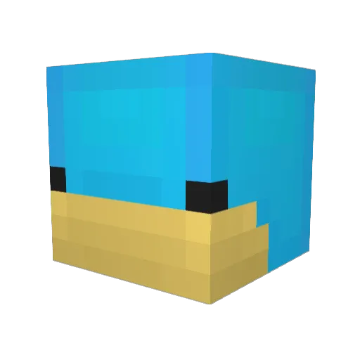 couchz Minecraft avatar head, 3D render