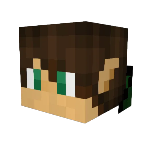 coucouet Minecraft avatar head, 3D render