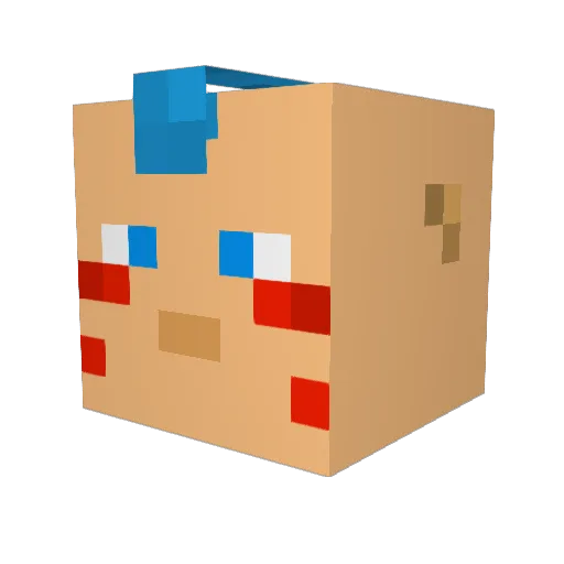 couillemouth Minecraft avatar head, 3D render