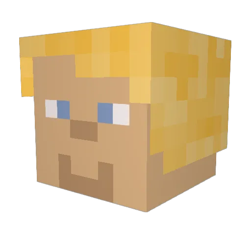 couldbeahuman Minecraft avatar head, 3D render