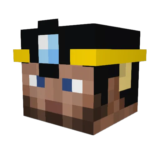 coumbs Minecraft avatar head, 3D render