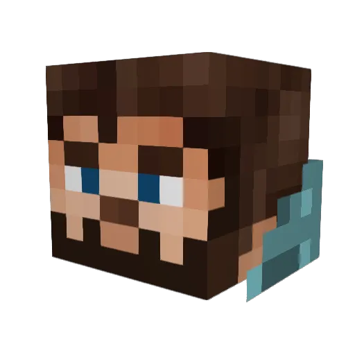 countrymaster Minecraft avatar head, 3D render