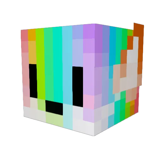 countyline12 Minecraft avatar head, 3D render