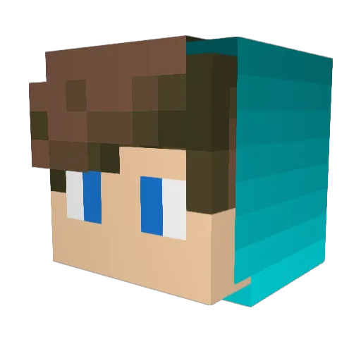 coureureke1 Minecraft avatar head, 3D render