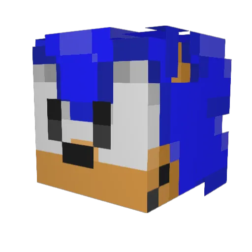 coutke Minecraft avatar head, 3D render