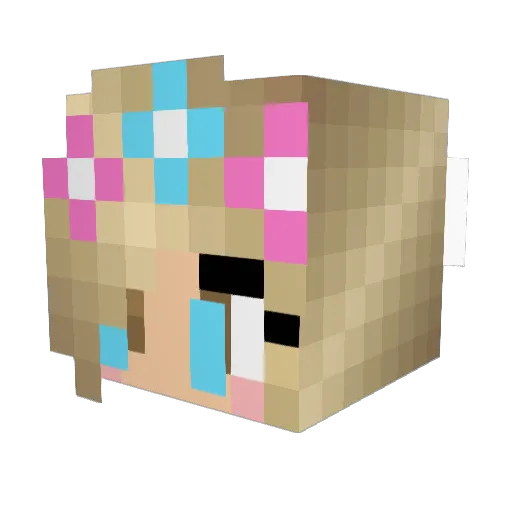 couturelp Minecraft avatar head, 3D render
