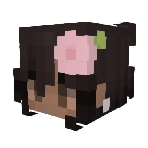 coutures Minecraft avatar head, 3D render
