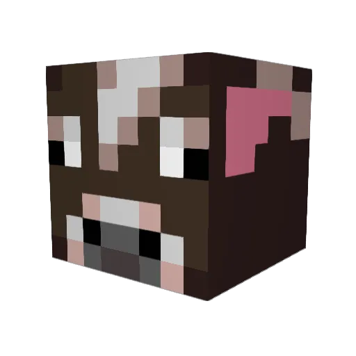 cow18 Minecraft avatar head, 3D render