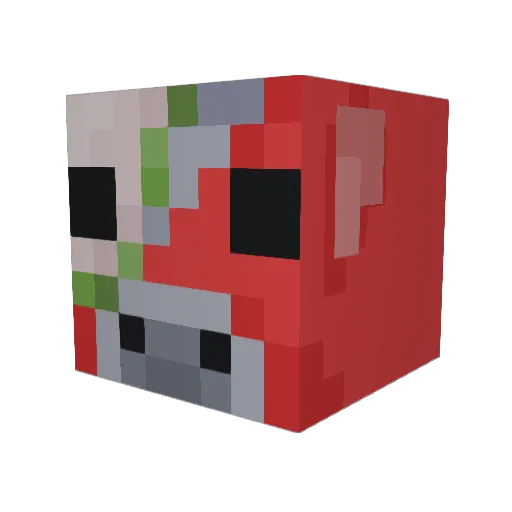 cowVanMan Minecraft avatar head, 3D render