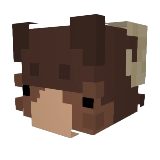 cow_dragons Minecraft avatar head, 3D render