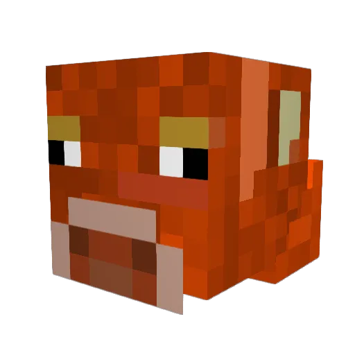 cowasaurus Minecraft avatar head, 3D render