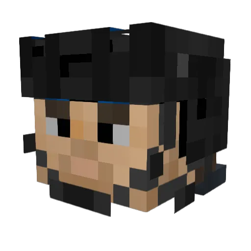 cowboy_kid Minecraft avatar head, 3D render