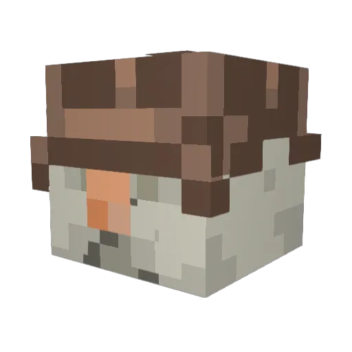 cowboycthulhu Minecraft avatar head, 3D render