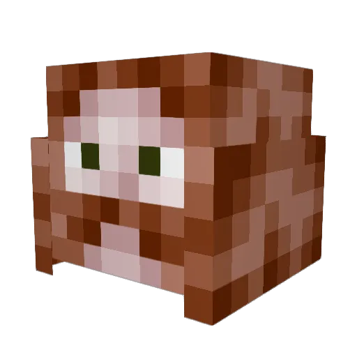 cowboyrex Minecraft avatar head, 3D render