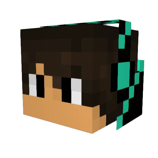 cowcach Minecraft avatar head, 3D render