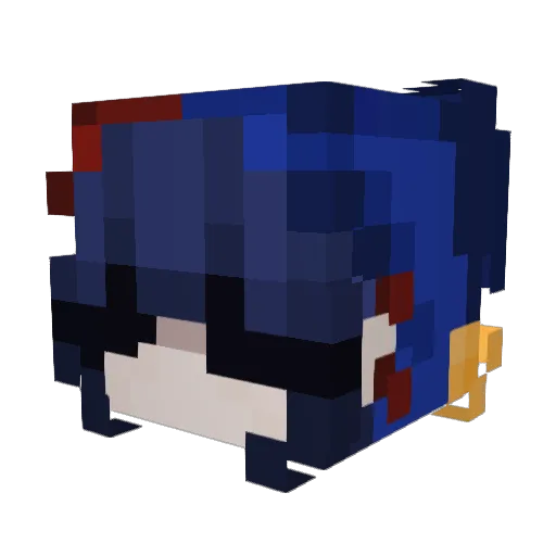cowcatperson Minecraft avatar head, 3D render