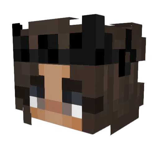 cowdaa Minecraft avatar head, 3D render