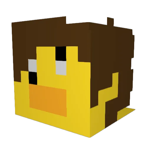 cowdolfss Minecraft avatar head, 3D render