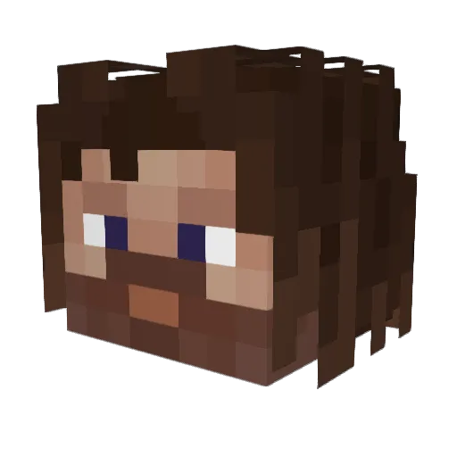 cowlie_ Minecraft avatar head, 3D render
