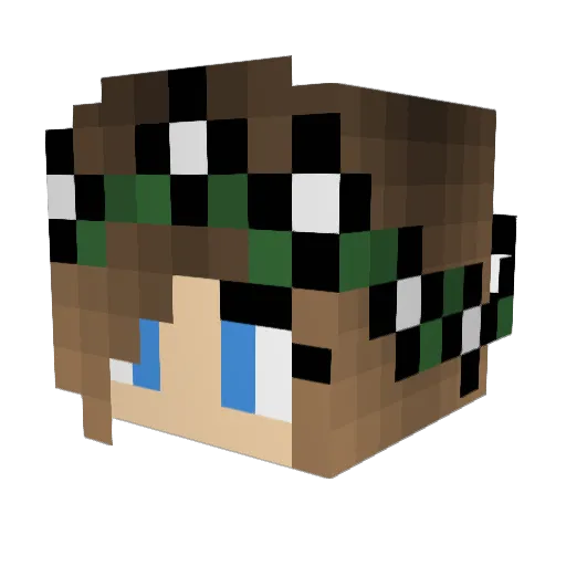 cowmoo1 Minecraft avatar head, 3D render
