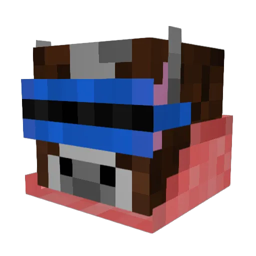 cownation Minecraft avatar head, 3D render