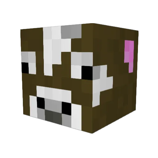 cowplastic Minecraft avatar head, 3D render