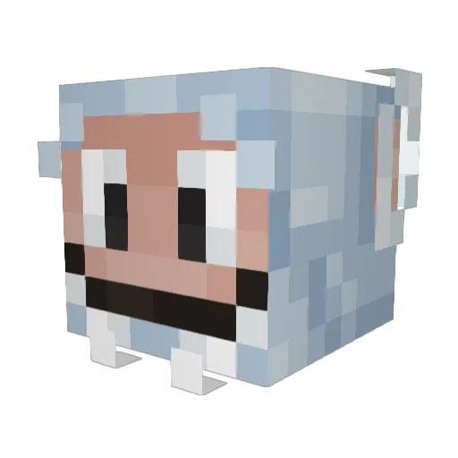 cowprintgf Minecraft avatar head, 3D render