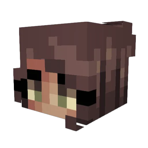 cowsanity Minecraft avatar head, 3D render